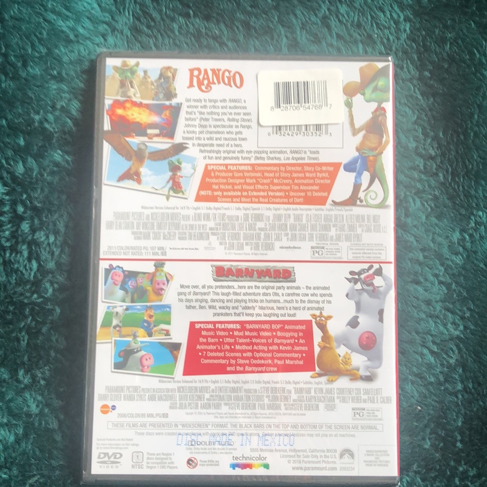 🤑3/$15🤑 Movie Bundle (Rango & Barnyard) - Picture 2 of 4
